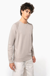 Sweatshirt à manches raglan et col rond en coton biologique pour homme - K480