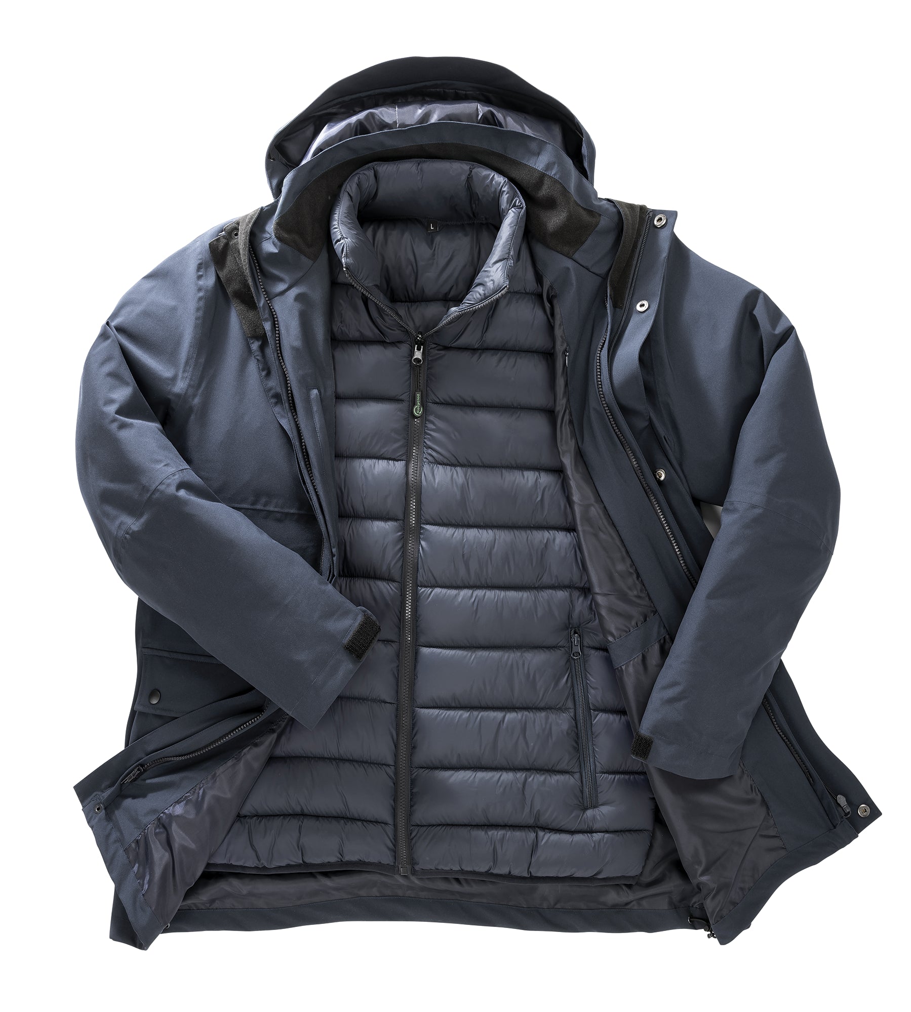Piumino impermeabile 3-in-1 in poliestere ripstop riciclato | R920X