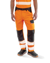 Pantalones de seguridad elásticos de alta visibilidad clase 2 en poliéster reciclado | R517X