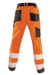 Pantalones de seguridad elásticos de alta visibilidad clase 2 en poliéster reciclado | R517X