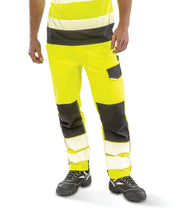 Pantalones de seguridad elásticos de alta visibilidad clase 2 en poliéster reciclado | R517X