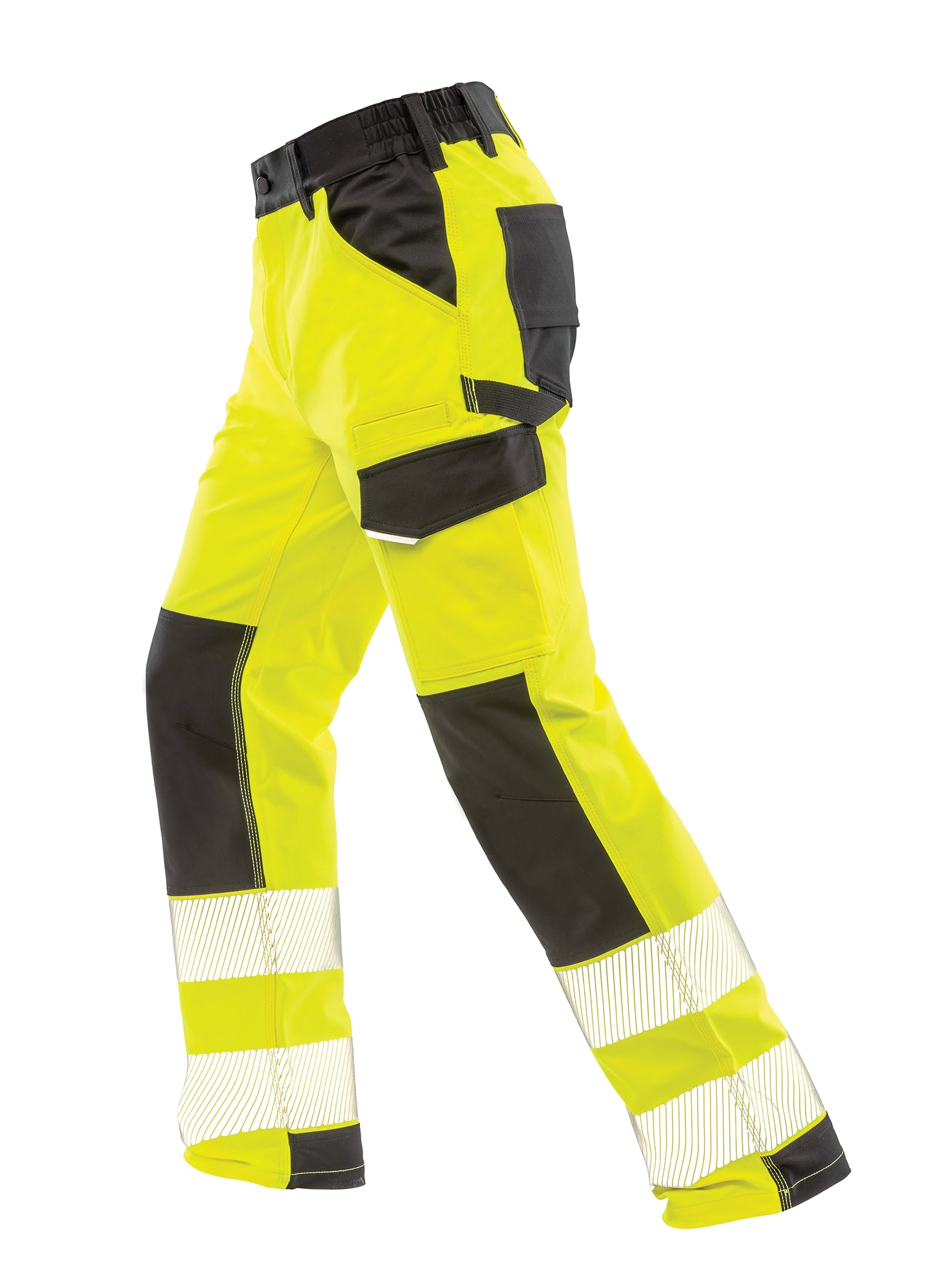 Pantalones de seguridad elásticos de alta visibilidad clase 2 en poliéster reciclado | R517X