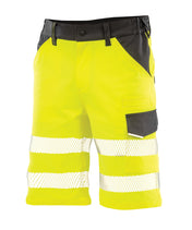 Short de sécurité fluorescent extensible en sergé de polyester recyclé | R519X