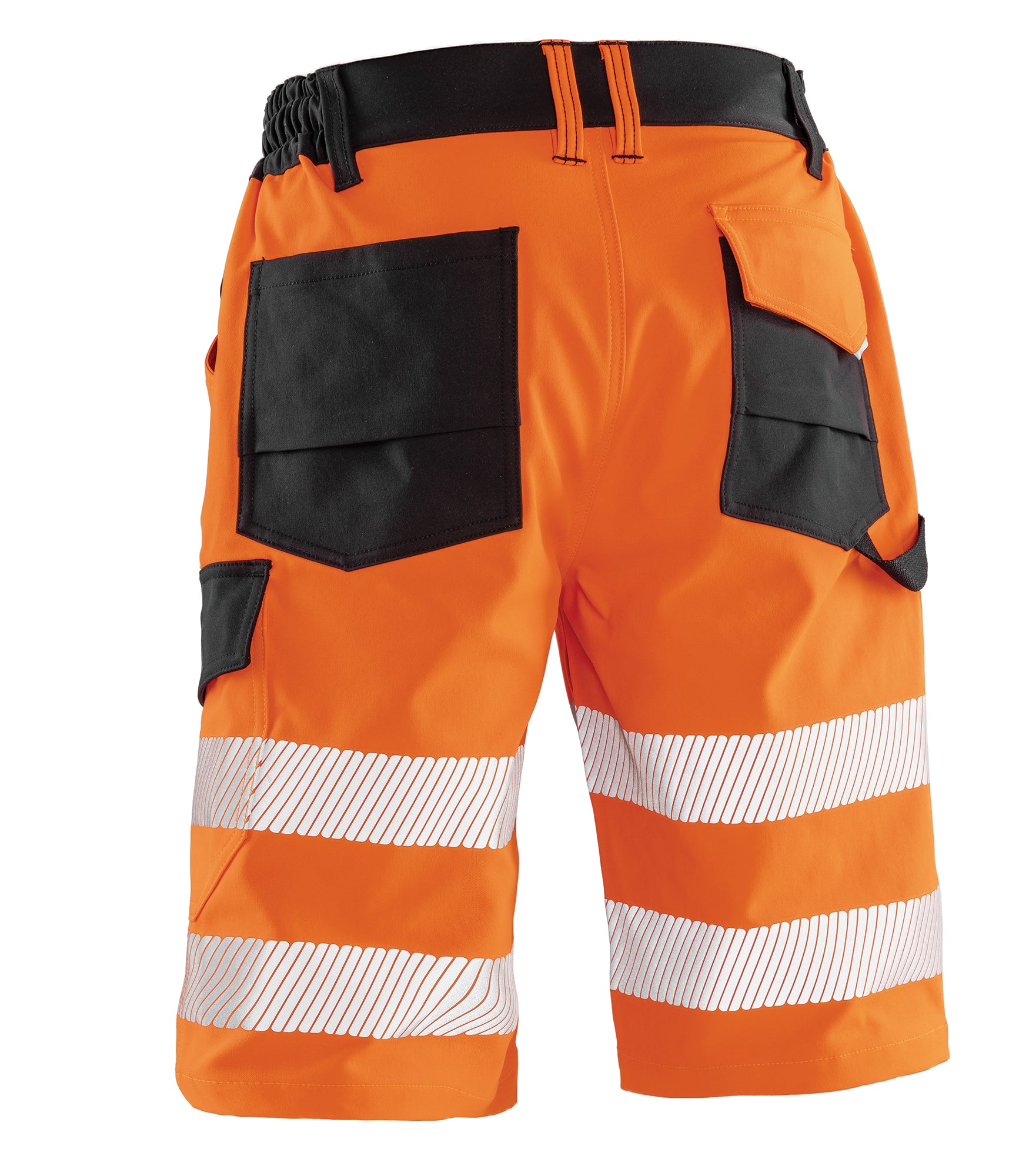 Short de sécurité fluorescent extensible en sergé de polyester recyclé | R519X