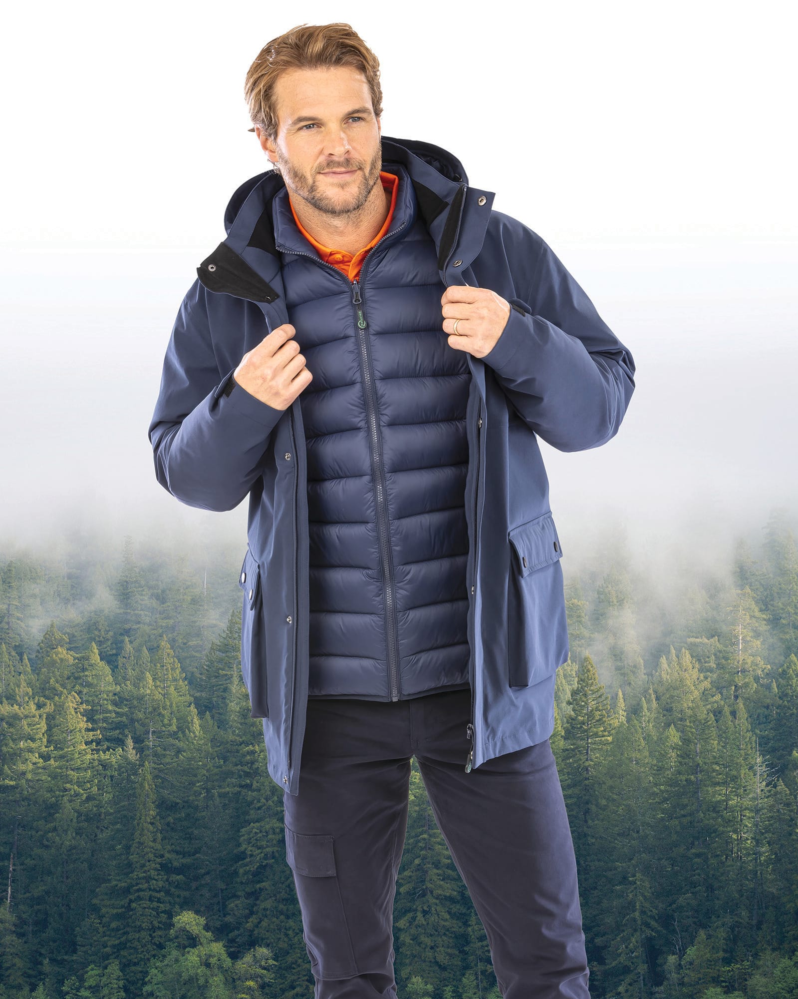 Piumino impermeabile 3-in-1 in poliestere ripstop riciclato | R920X