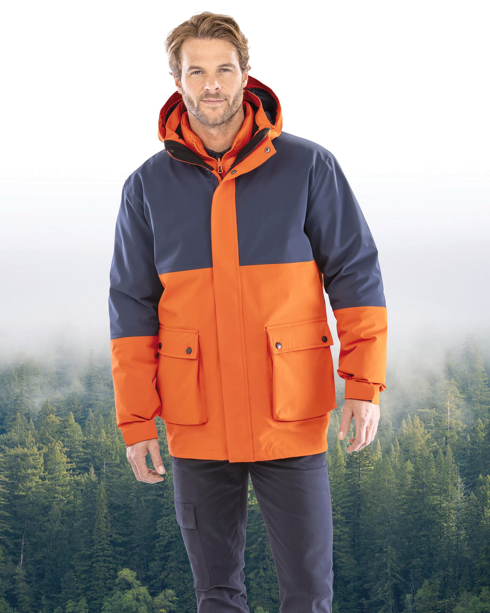 Piumino impermeabile 3-in-1 in poliestere ripstop riciclato | R920X