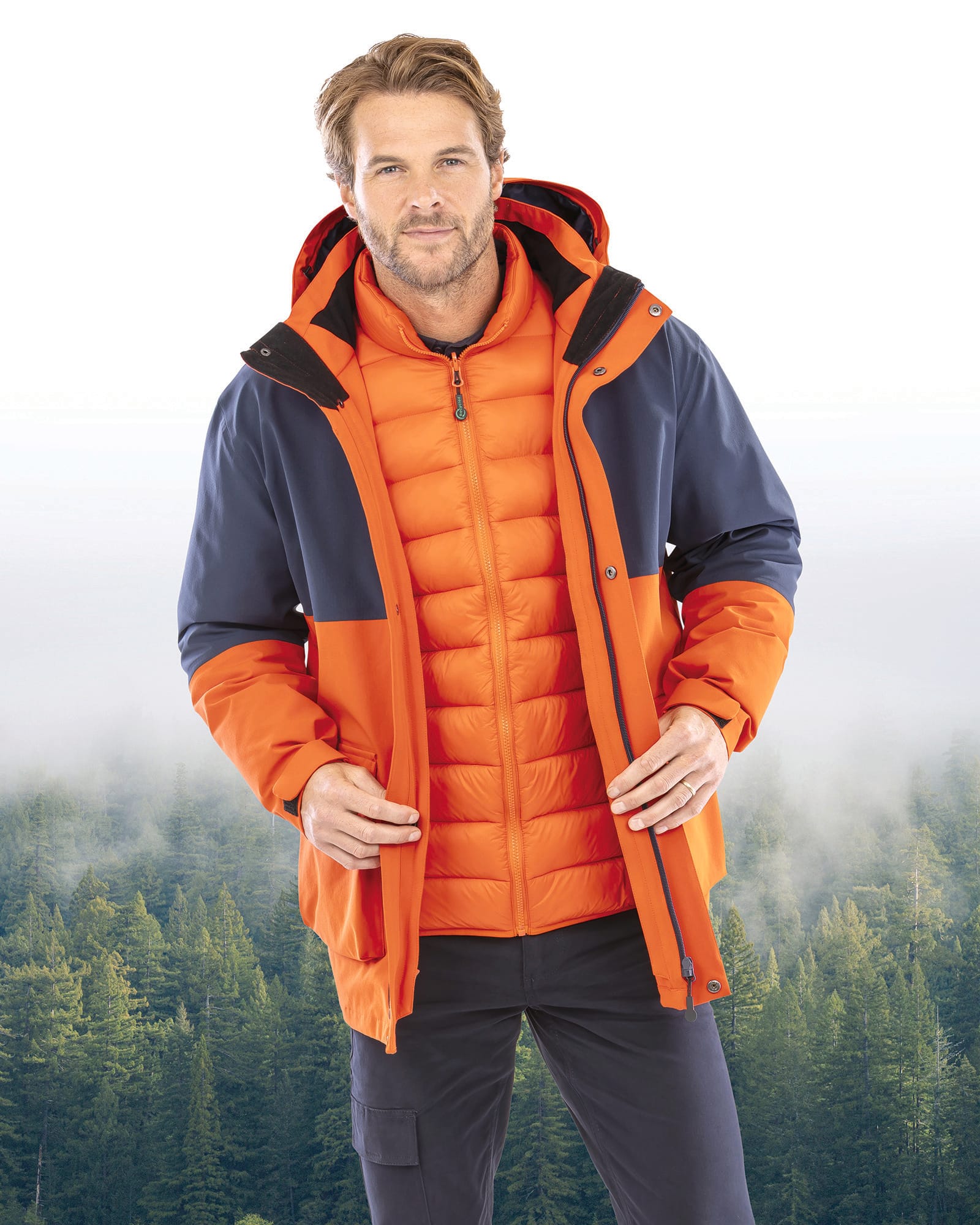 Piumino impermeabile 3-in-1 in poliestere ripstop riciclato | R920X