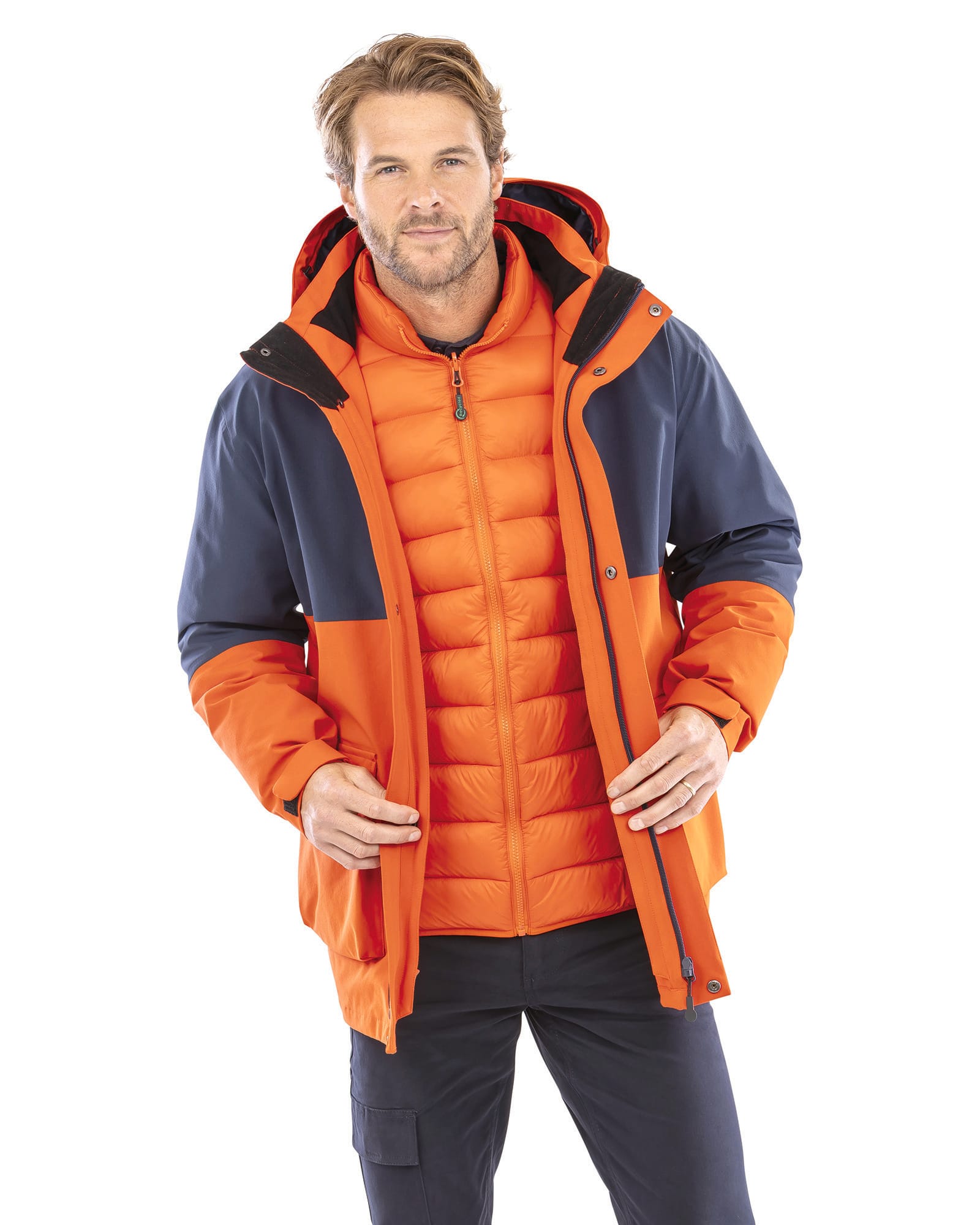 Piumino impermeabile 3-in-1 in poliestere ripstop riciclato | R920X