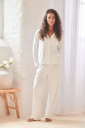 Damespyjamaset met lange mouwen van gerecycled polyester | TC056
