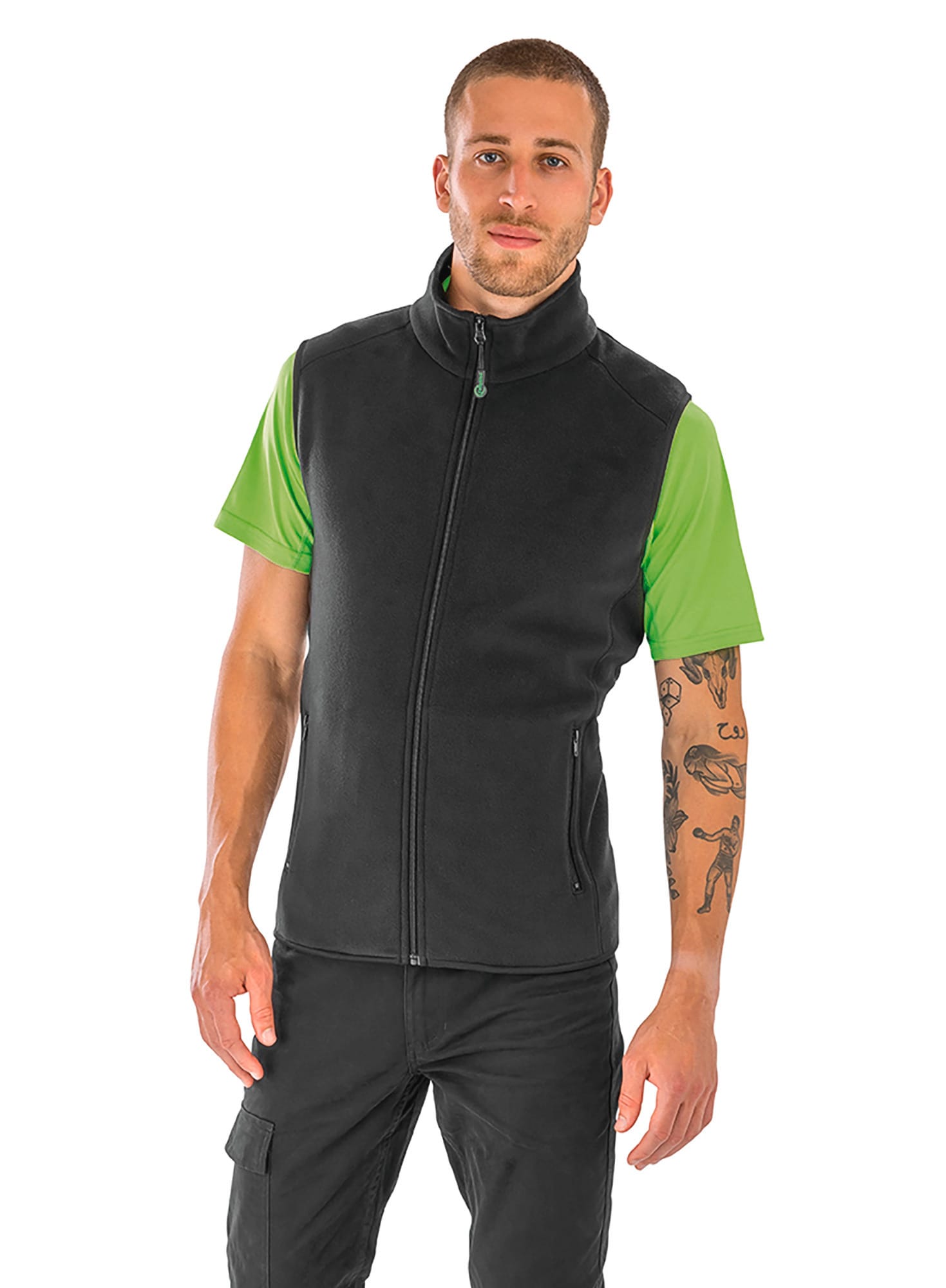 Gilet in poliestere riciclato con tasche foderate in pile | R904X