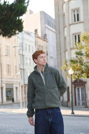Sherpa Fleece Jacket with Funnel Neck in Recycled Polyester | FR854
