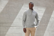 Unisex Zip Neck Sweatshirt in Regenerated Cotton and Recycled Polyester | H842