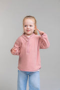 Microfleecejack voor kinderen van gerecycled polyester met 1/4-ritssluiting | LW031