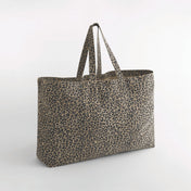 Westford Mill W336 - Oversized Tote Bag In Leopard Print Canvas