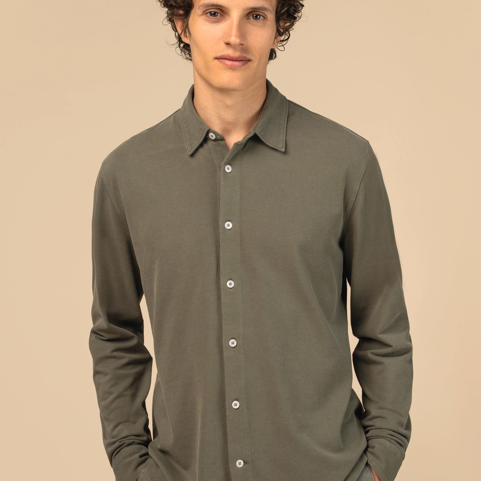 Men's Organic Cotton Piqué Shirt SP529
