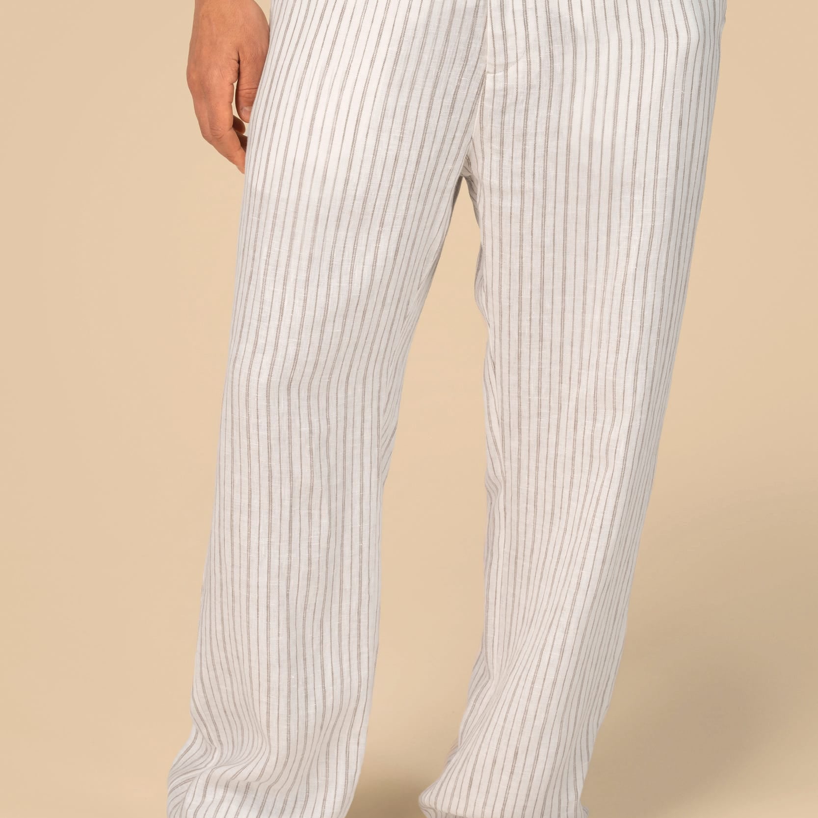 Men's Striped Linen Trousers SP715