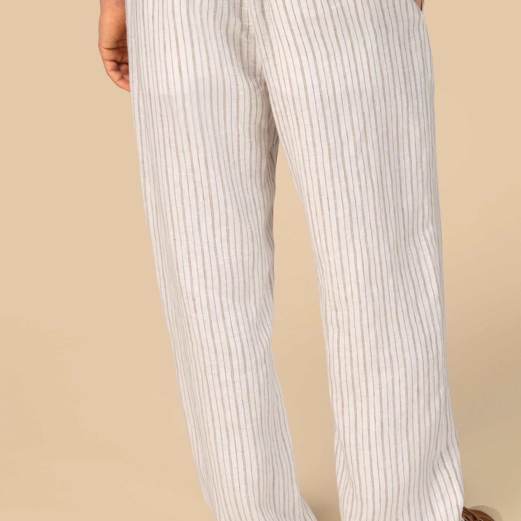 Men's Striped Linen Trousers SP715