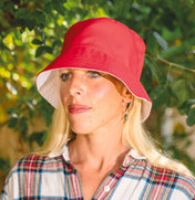 Cappello da pescatore reversibile in twill di poliestere riciclato | RC985X
