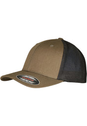 Casquette camionneur fermée à 6 panneaux avec filet en polyester recyclé | FL6511RM