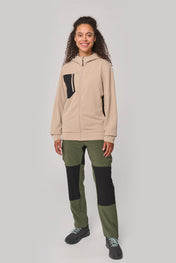 Sudadera deportiva unisex con capucha y cremallera completa de poliéster reciclado | PA349