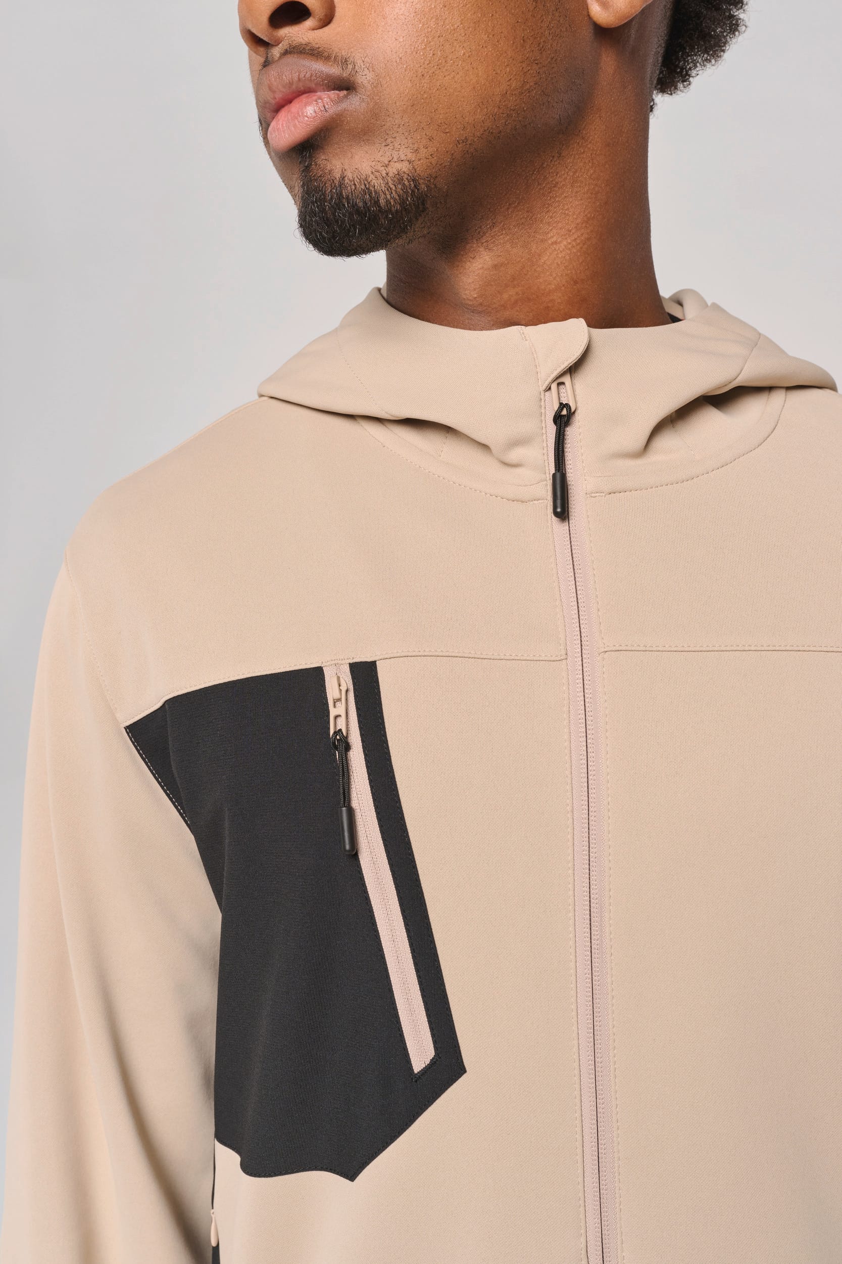 Sudadera deportiva unisex con capucha y cremallera completa de poliéster reciclado | PA349