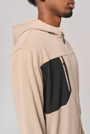 Sudadera deportiva unisex con capucha y cremallera completa de poliéster reciclado | PA349