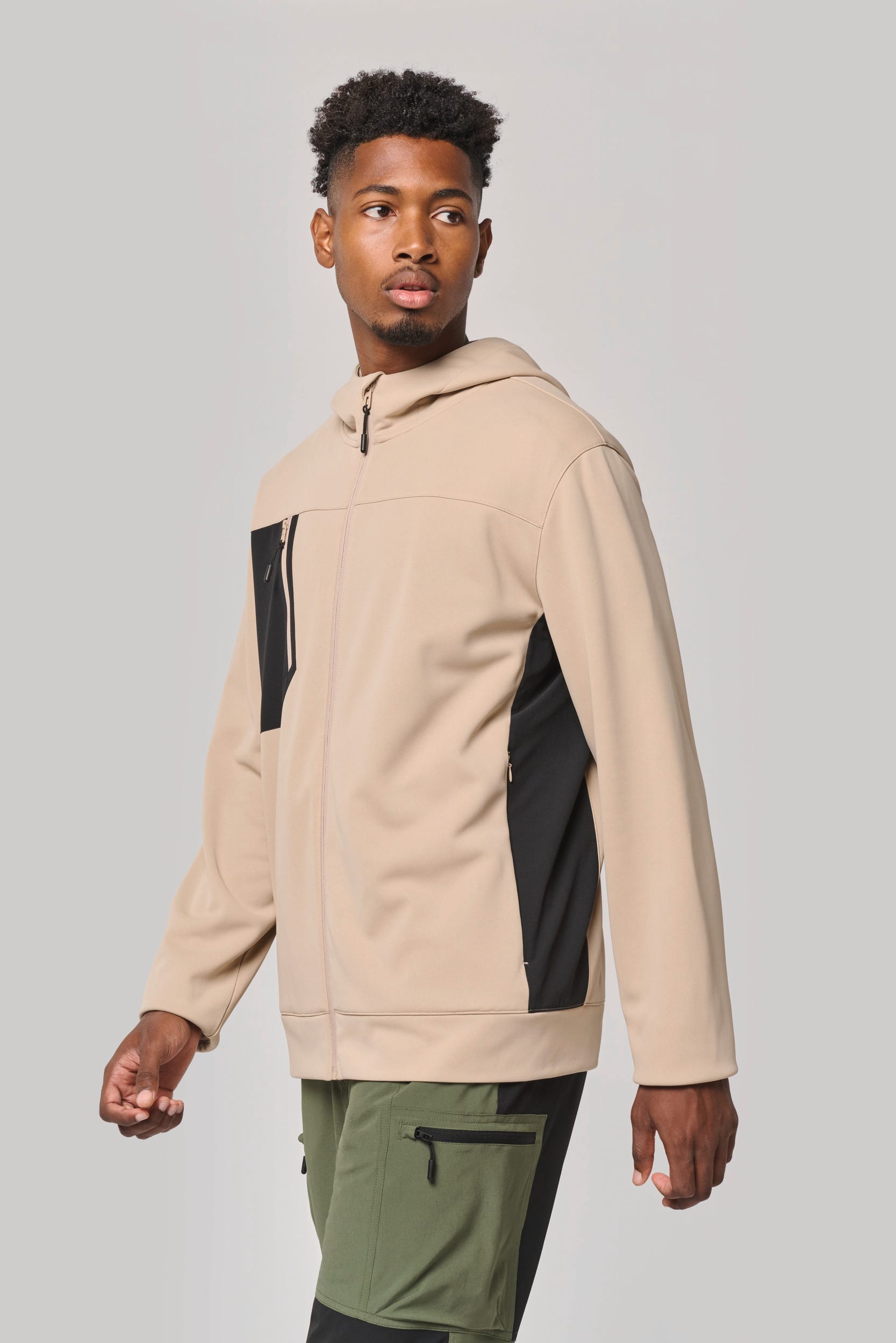 Sudadera deportiva unisex con capucha y cremallera completa de poliéster reciclado | PA349
