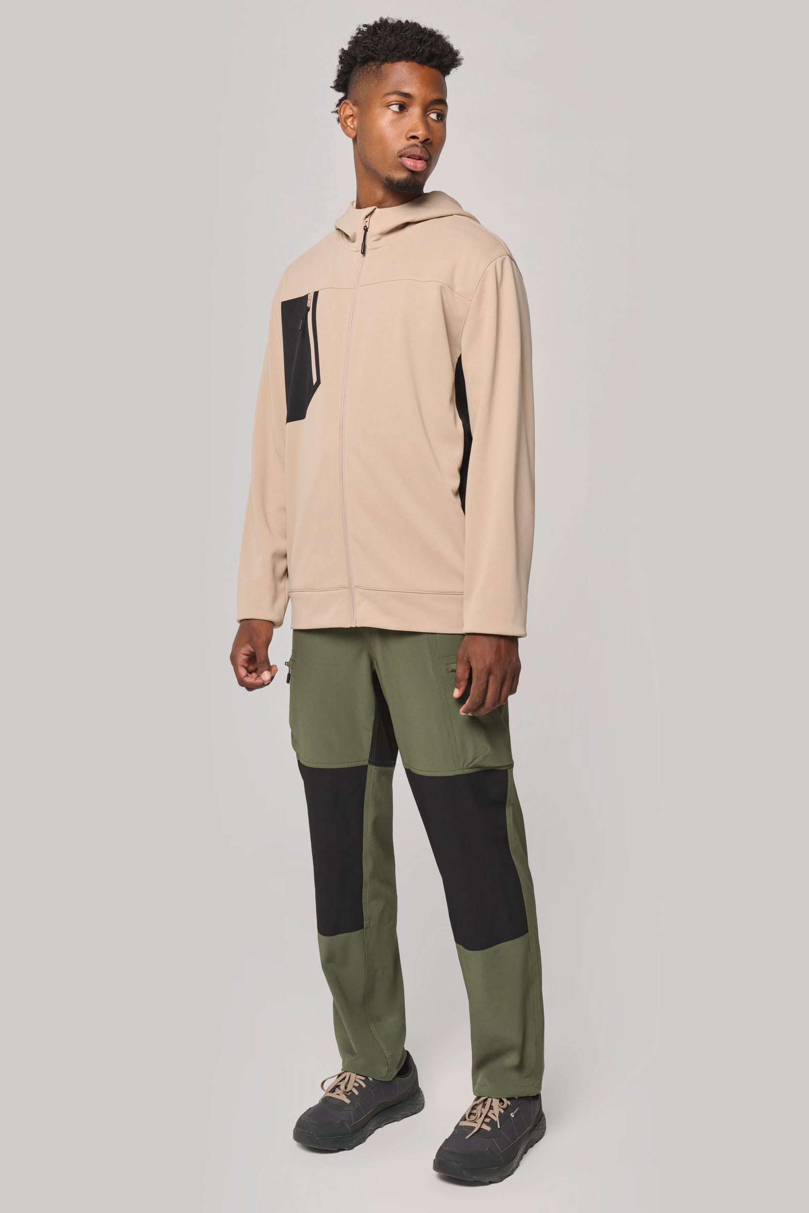 Sudadera deportiva unisex con capucha y cremallera completa de poliéster reciclado | PA349