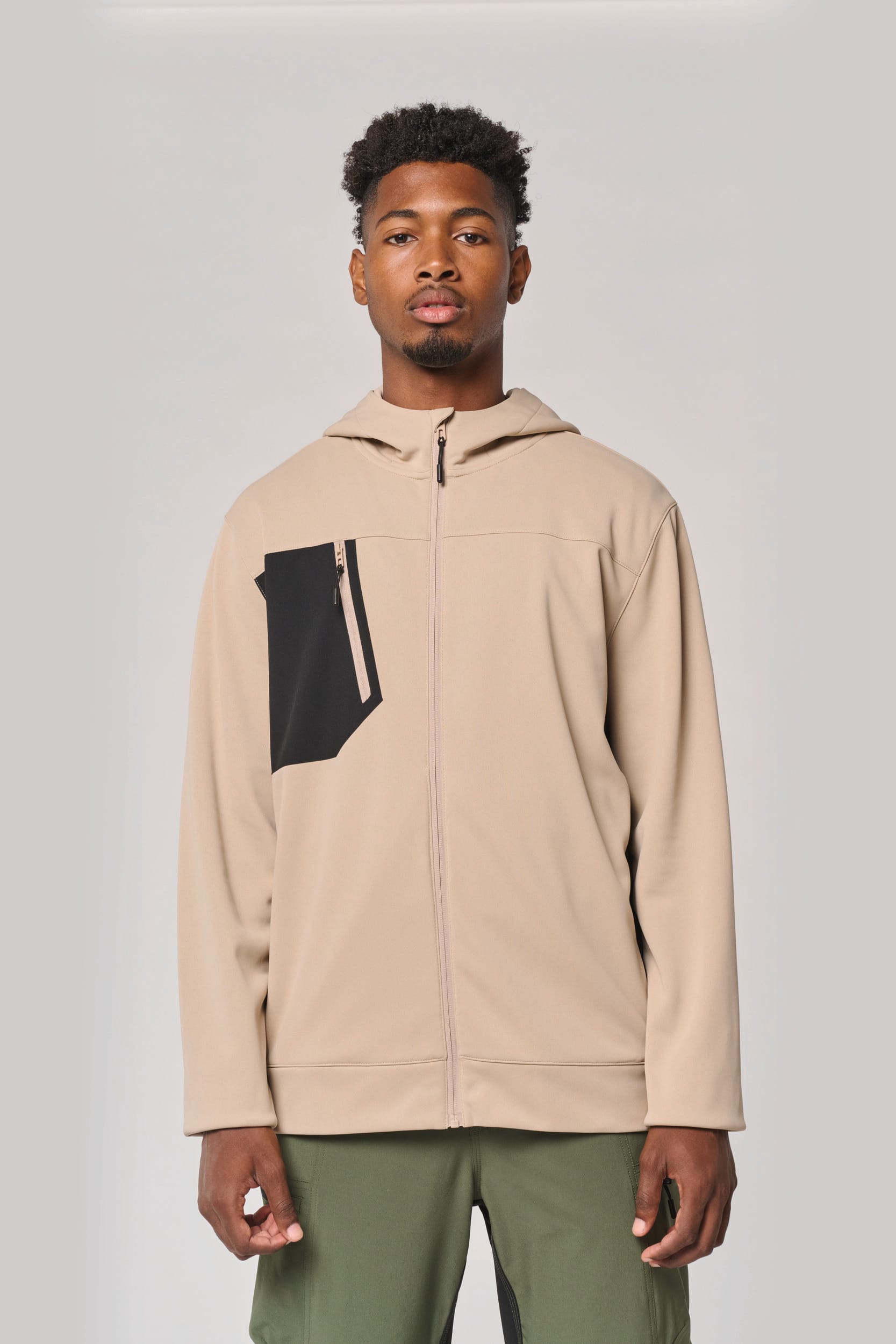 Sudadera deportiva unisex con capucha y cremallera completa de poliéster reciclado | PA349