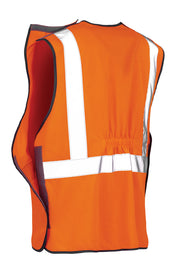 Gilet di sicurezza anti-impigliamento con chiusure a sgancio rapido in poliestere riciclato | R504X