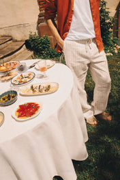 Men's Striped Linen Trousers SP715