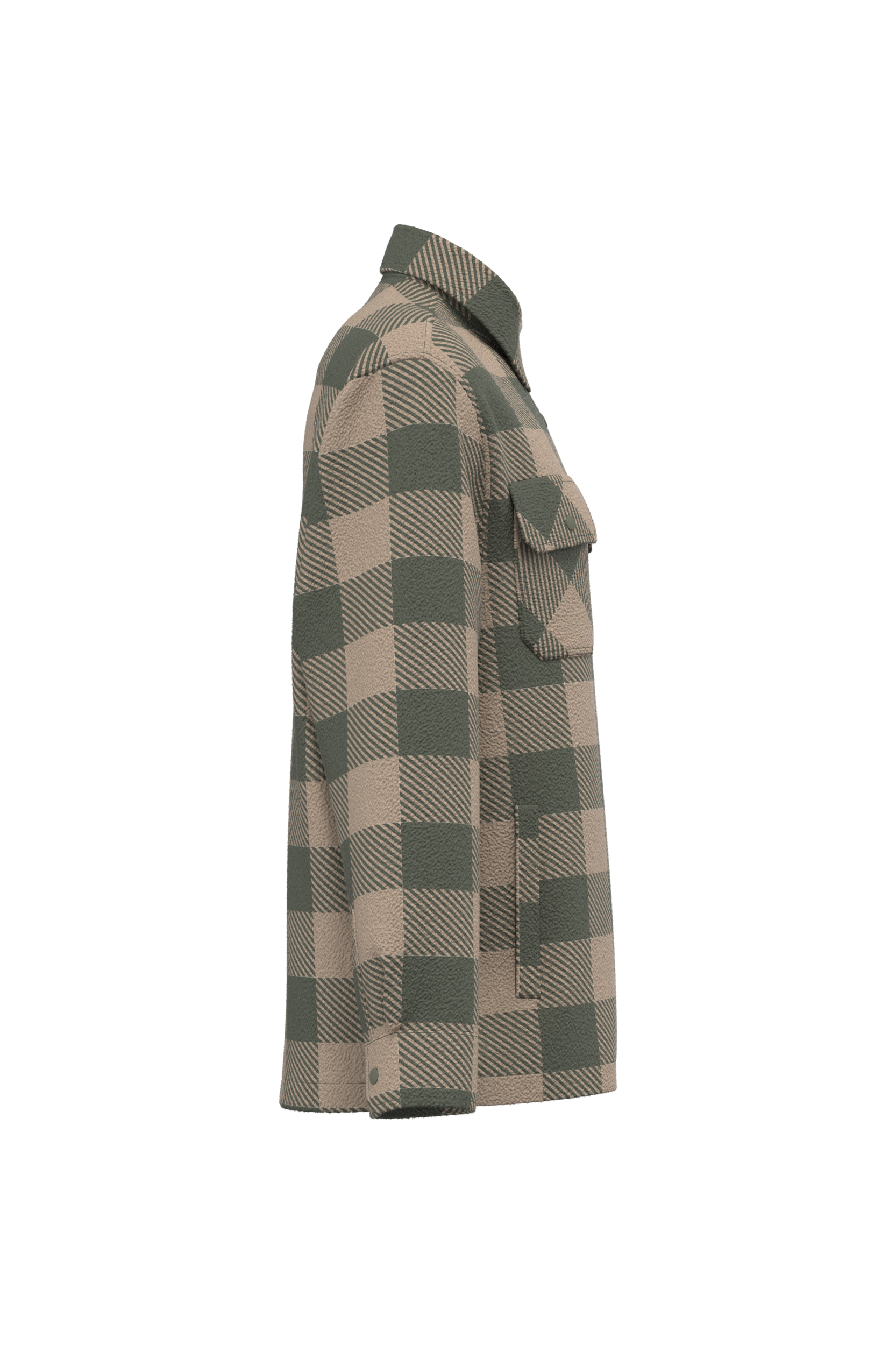 Men's Checked Padded Overshirt NS523