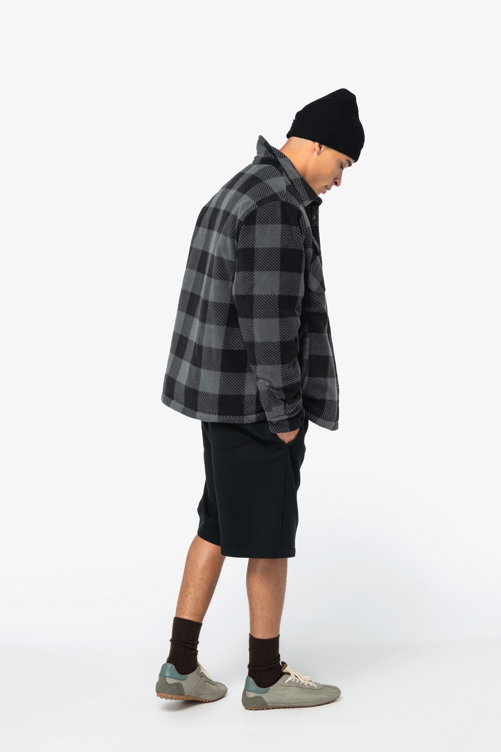 Men's Checked Padded Overshirt NS523