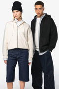 Unisex Oversized Kapuzenjacke mit durchgehendem Reißverschluss aus Bio-Baumwollmischung | NS453