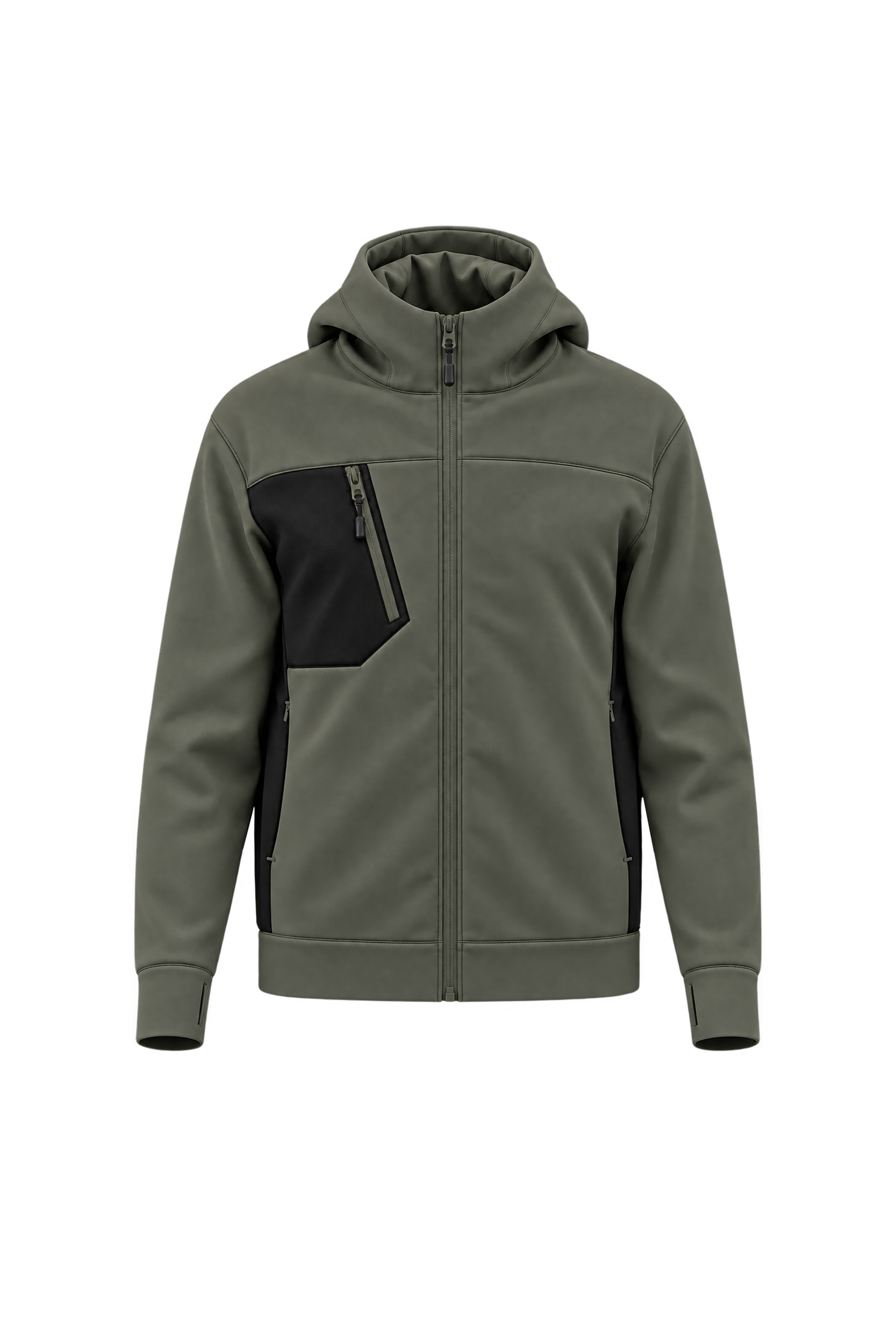Sudadera deportiva unisex con capucha y cremallera completa de poliéster reciclado | PA349