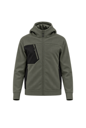 Sudadera deportiva unisex con capucha y cremallera completa de poliéster reciclado | PA349