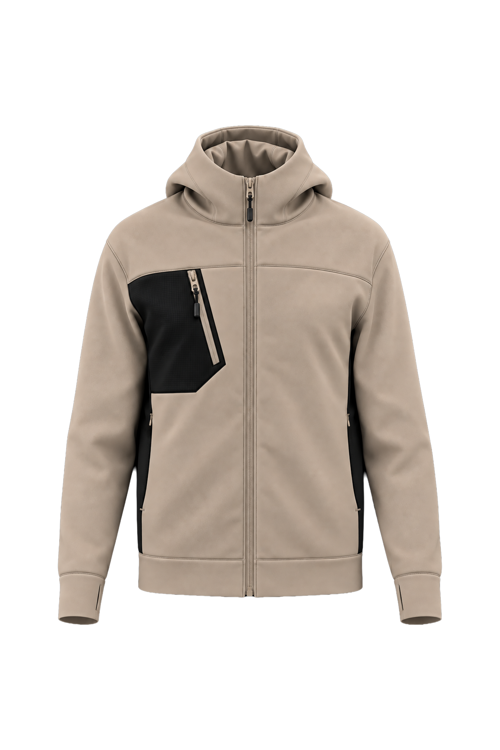 Sudadera deportiva unisex con capucha y cremallera completa de poliéster reciclado | PA349