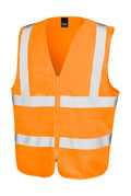 Unisex hi-vis veiligheidstabberd met ritssluiting van gerecycled polyester - 120 GSM | 854334054