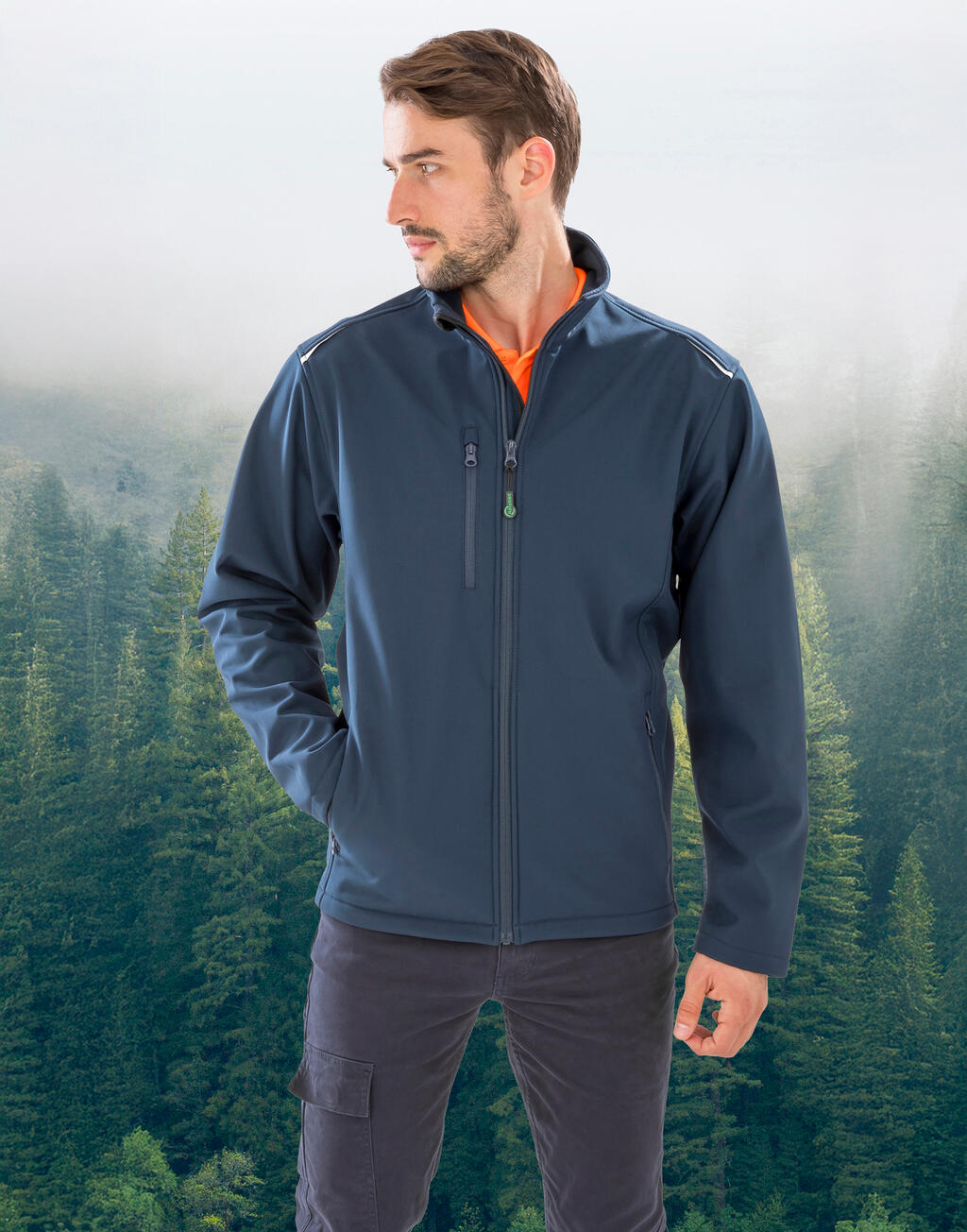 Recycelte 3-Lagen bedruckbare Softshell-Jacke - 95633