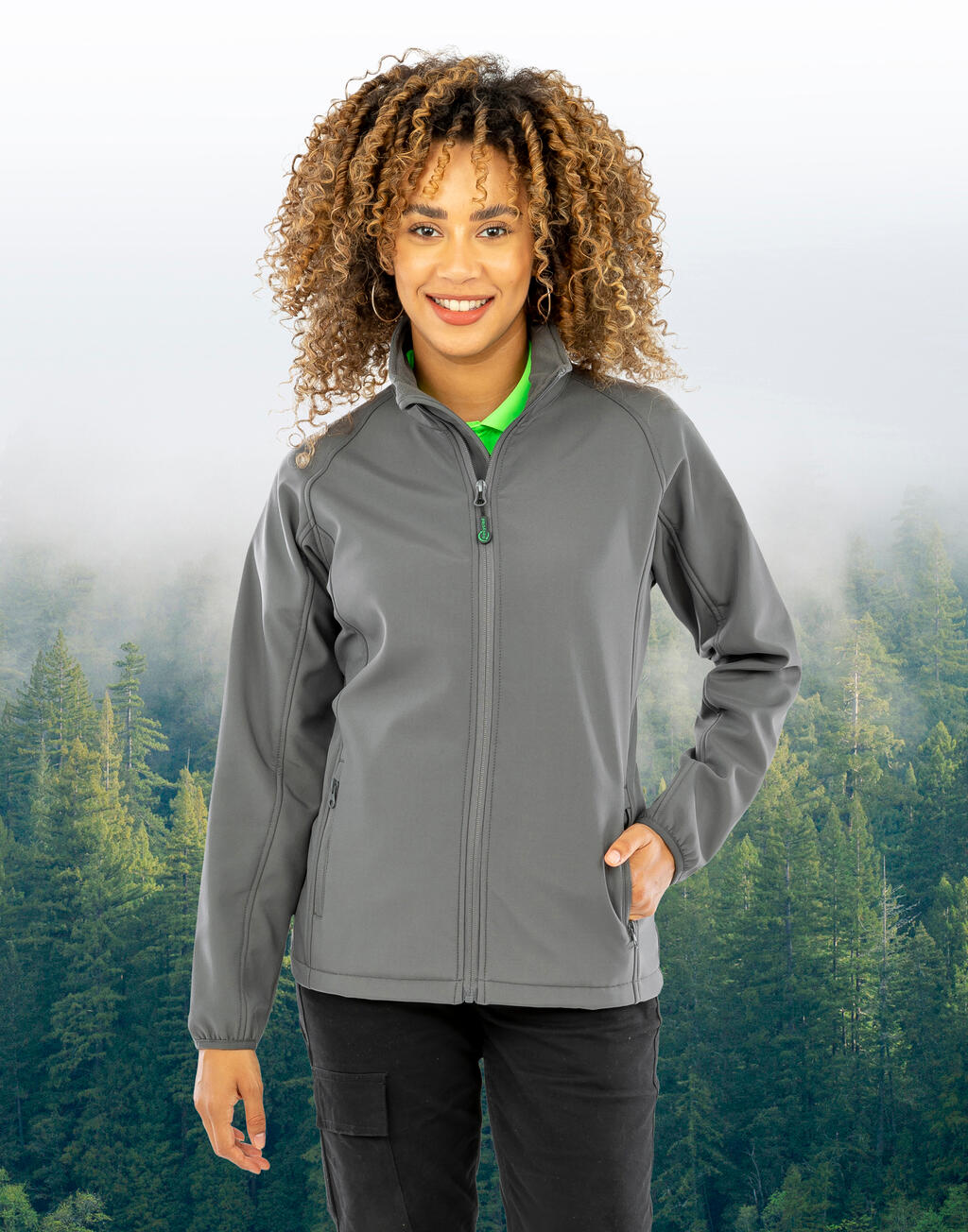 Dames Gerecycleerde 2-Lagen Bedrukbare Softshell Jas - 96033