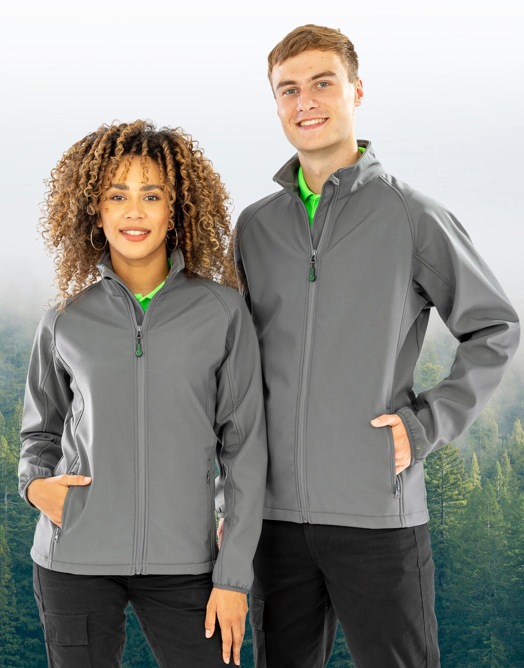 Dames Gerecycleerde 2-Lagen Bedrukbare Softshell Jas - 96033