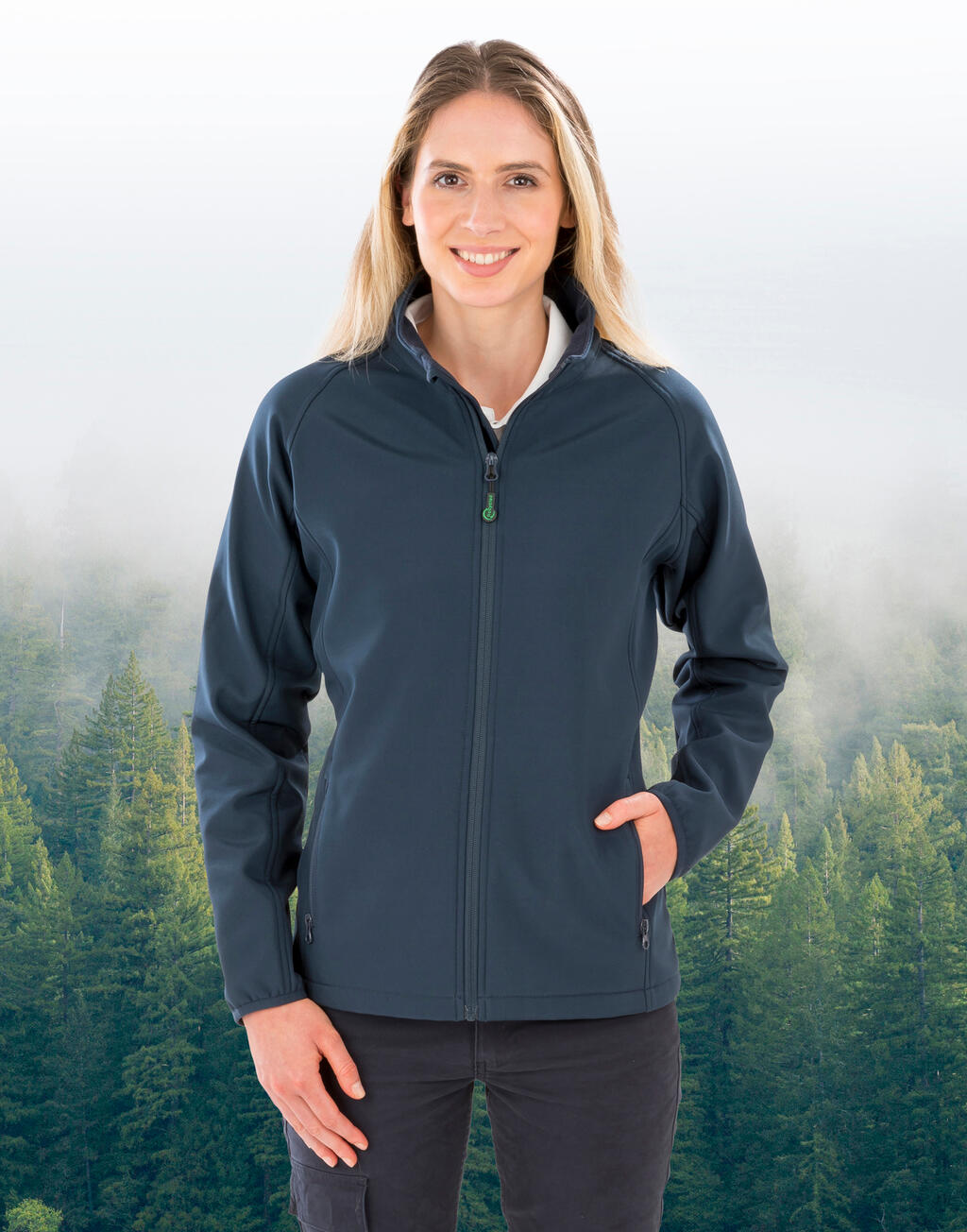 Dames Gerecycleerde 2-Lagen Bedrukbare Softshell Jas - 96033