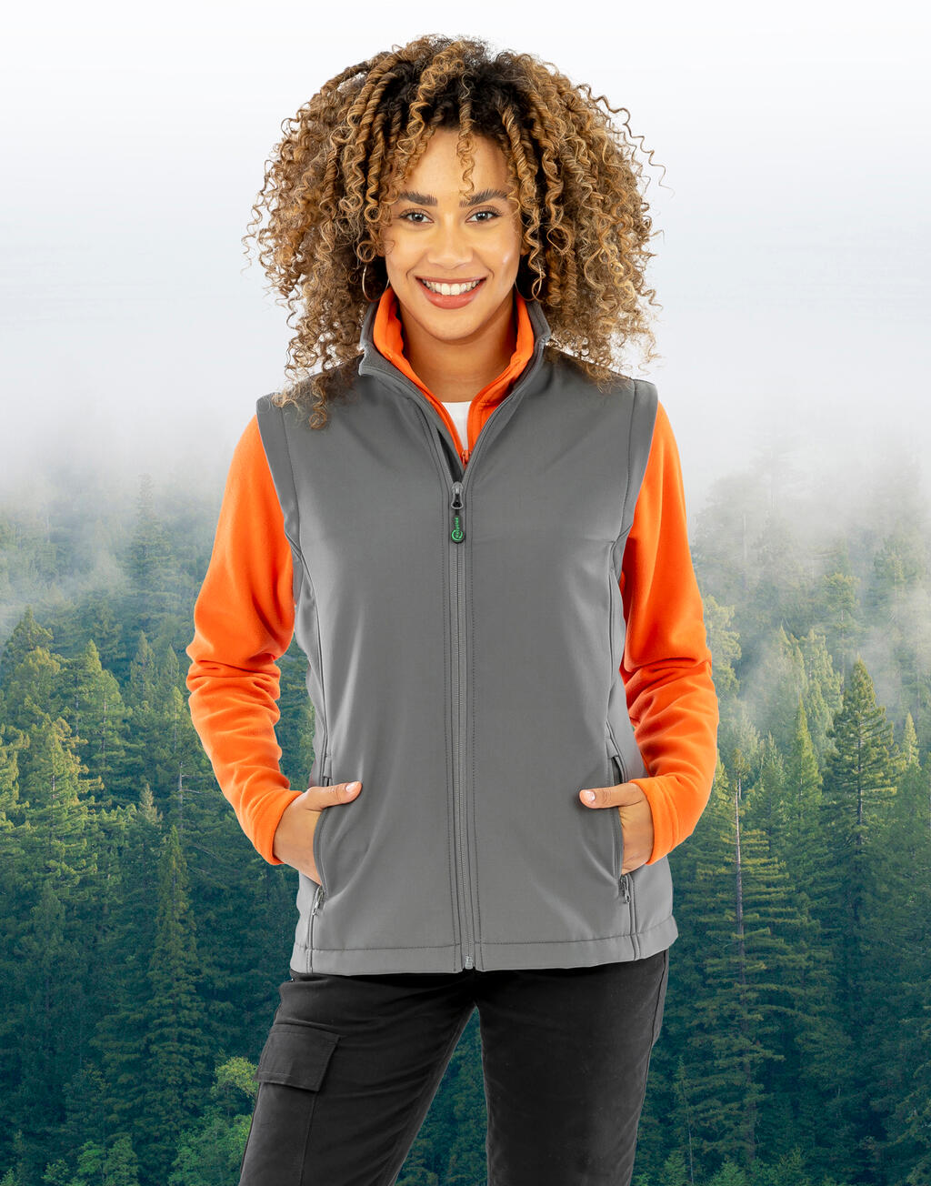 Dames Gerecycleerde 2-Lagen Bedrukbare Softshell Z/W - 96533