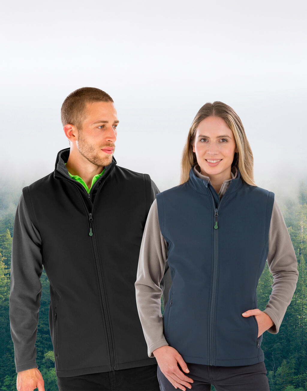 Dames Gerecycleerde 2-Lagen Bedrukbare Softshell Z/W - 96533