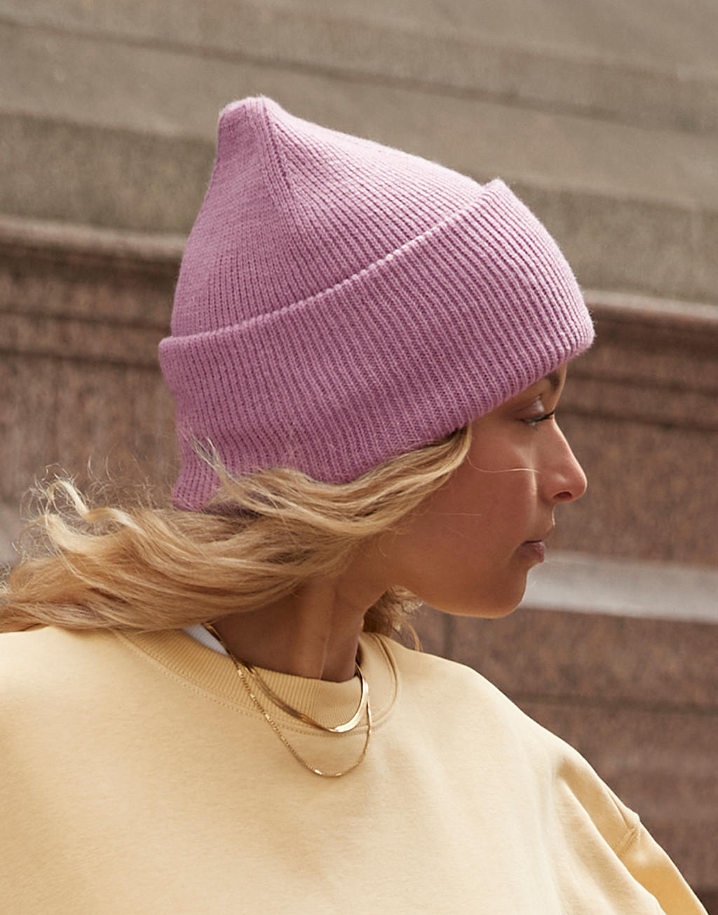 Classic Engineered Cuffed Beanie – Recycled Yarn | B385R
