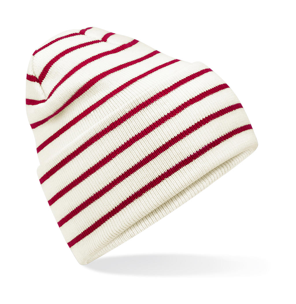 Original Deep Cuffed Striped Beanie – Recycled Yarn | B39R