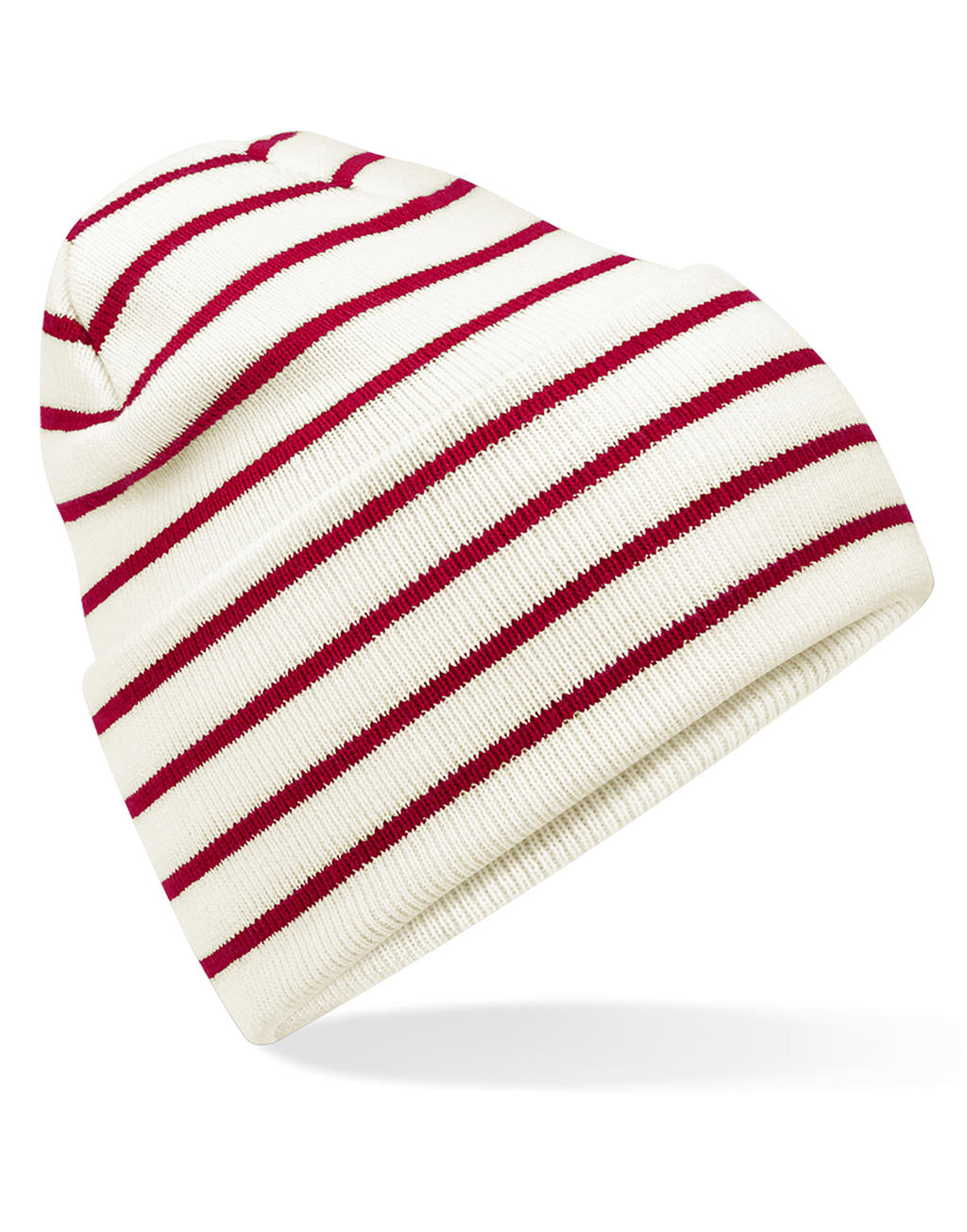 Original Deep Cuffed Striped Beanie – Recycled Yarn | B39R