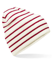 Original Deep Cuffed Striped Beanie – Recycled Yarn | B39R