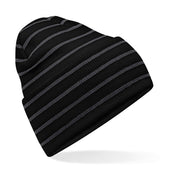 Original Deep Cuffed Striped Beanie – Recycled Yarn | B39R