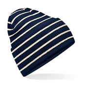 Original Deep Cuffed Striped Beanie – Recycled Yarn | B39R